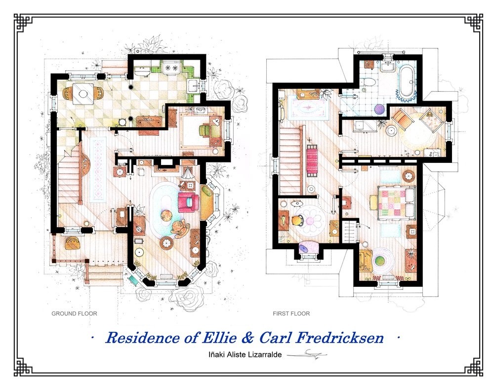 Floor plans of homes from famous TV shows