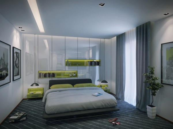contemporary apartment bedroom