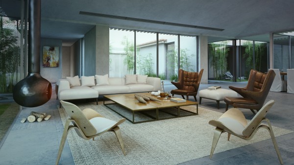 modern cottage living room