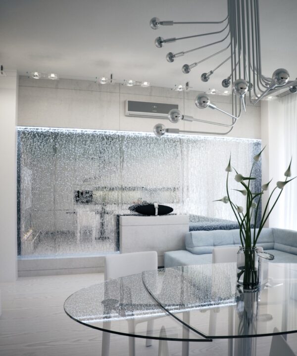 Alexander Lysak Visualization- mirrored water feature wall partition