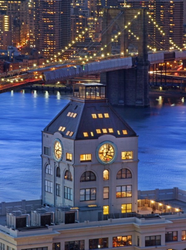 Clock Tower Apartment- exterior with rooftop and views of NYC at night