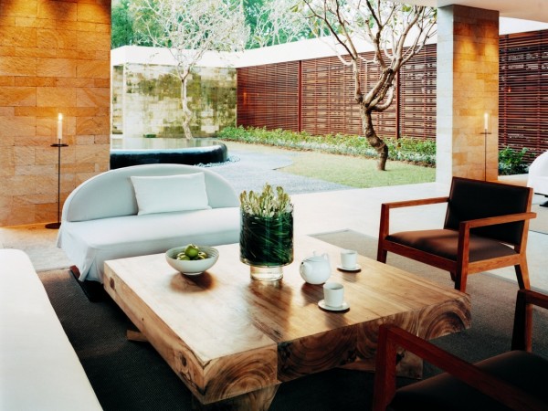 Como Shambhala Estate Bali- guest sitting are with views to garden