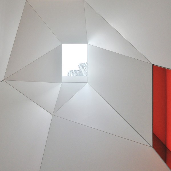 Internal angles with view to skylight in red and white