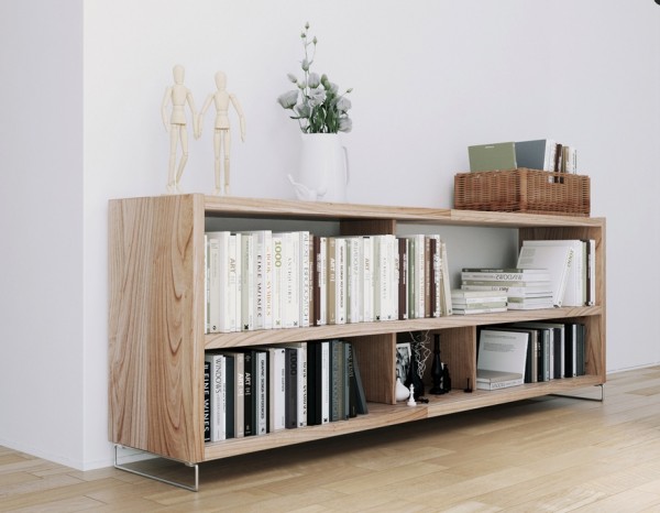 Scandinavian Apartment- organic natural wood storage