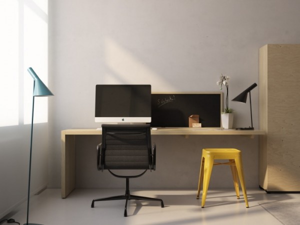 Transformer Apartment- functional workspace minimal and modern
