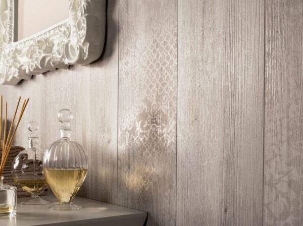 light wwoden wall tiles to look like panelling