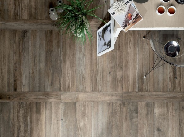 medium Floor tiles intended to look like short wooden floor boards