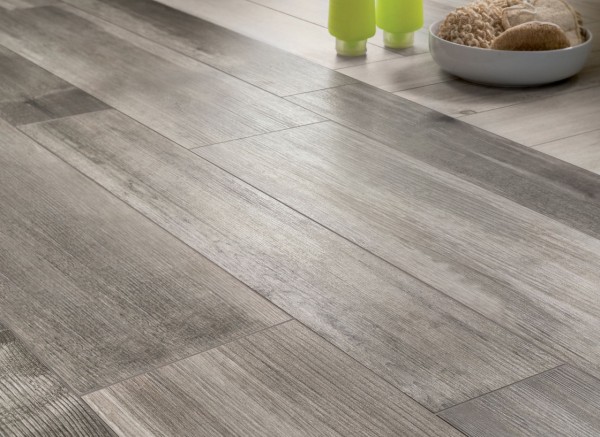 medium grey wooden floor tiles closeup