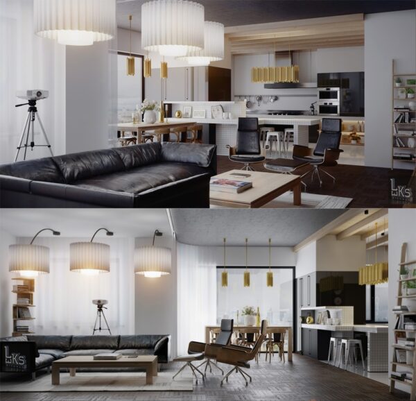 Black and white contemporary apartment smartly designed pictures Black and white contemporary apartment smartly designed pictures