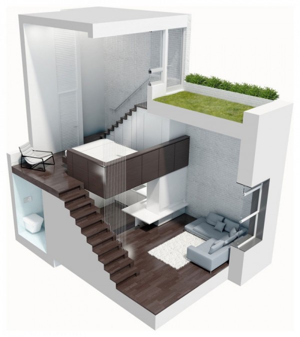 Manhattan-Micro-Loft- model 3D plans