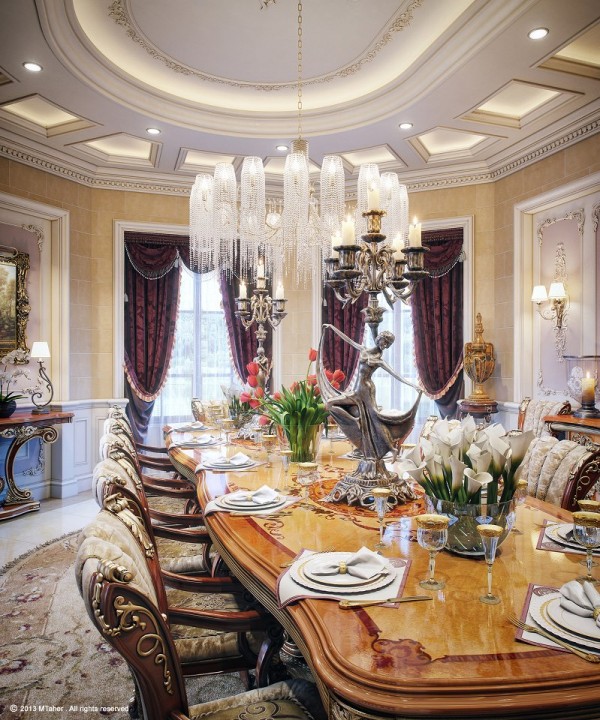 luxury villa dining room