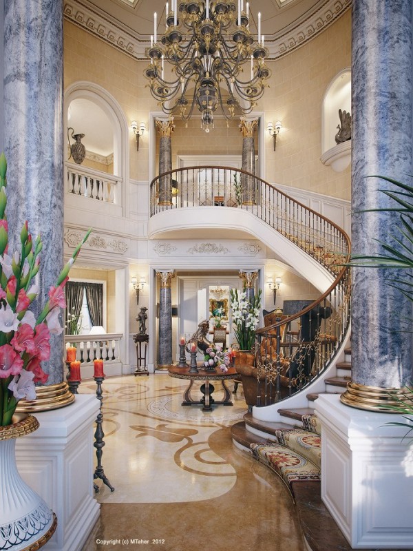 luxury villa staircase