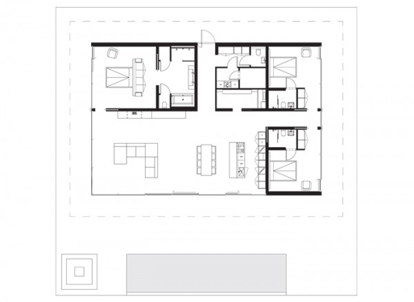 Modern Lake House x Floor Plan 1