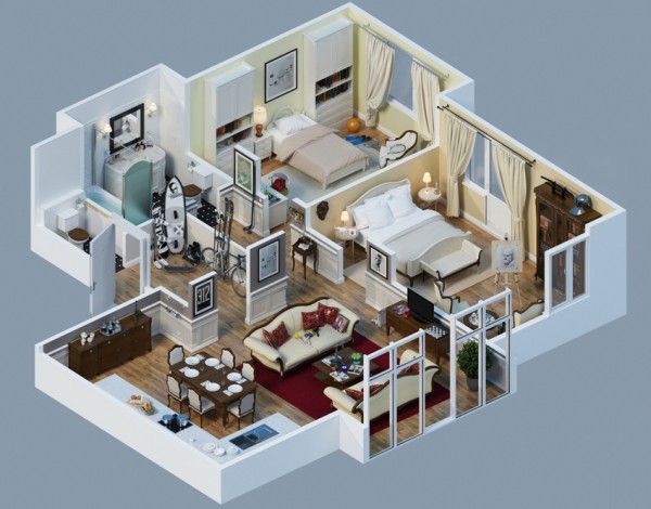 fancy apartment layout