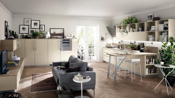 kitchen living room combination