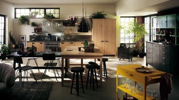 large open kitchen workspace