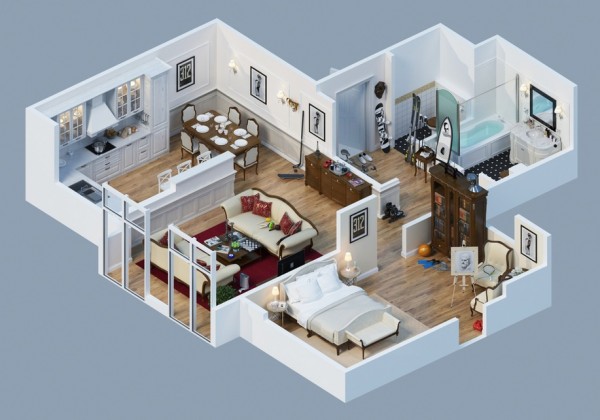 larger Victorian apartment layout
