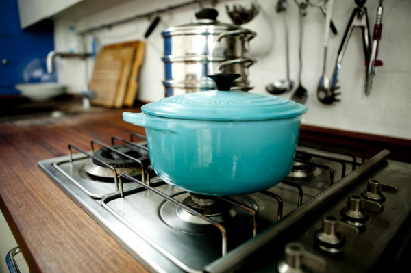 stove top  wood counter