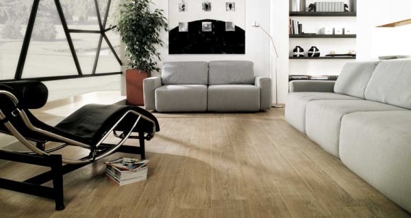 Beautiful wooden floors warm up this living room space.