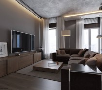 1 monochrome grey living room