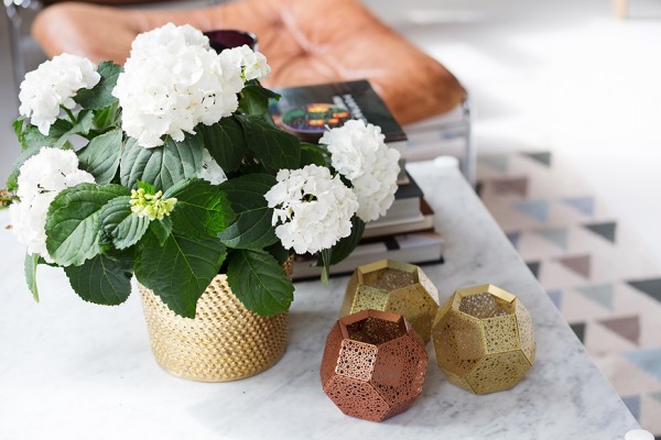 5 brass flower pot