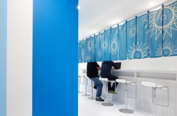 6 blue privacy curtain workspace