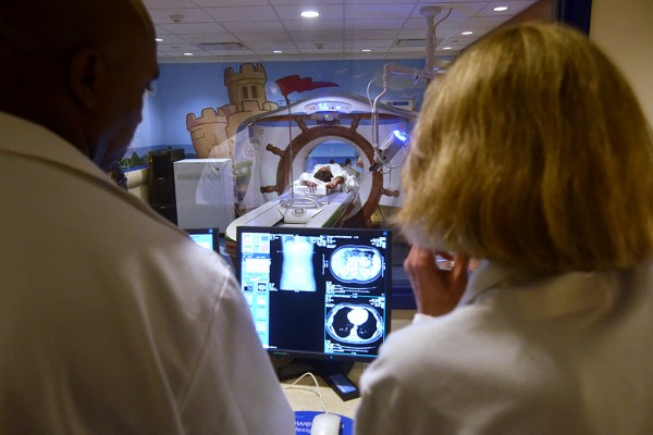 The result of this CT scanner, which was designed by GE in conjunction with doctors from the hospital, is an experience for kids, up to the age of 21 that is a little more comforting and a lot less scary.