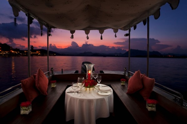 No Indian holiday would be complete without a sunset cruise. Romance abounds on this shaded, candlelit boat.