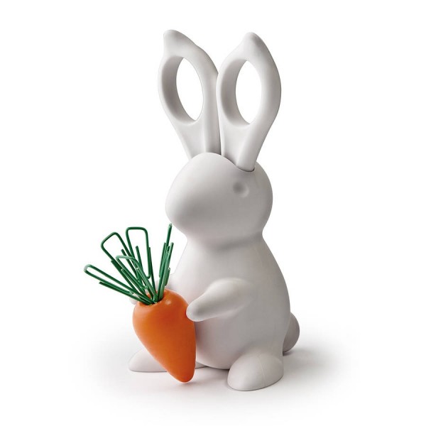 In addition to being extremely cute, this bunny has scissors for ears and paperclips for a carrot. Talk about multitasking.