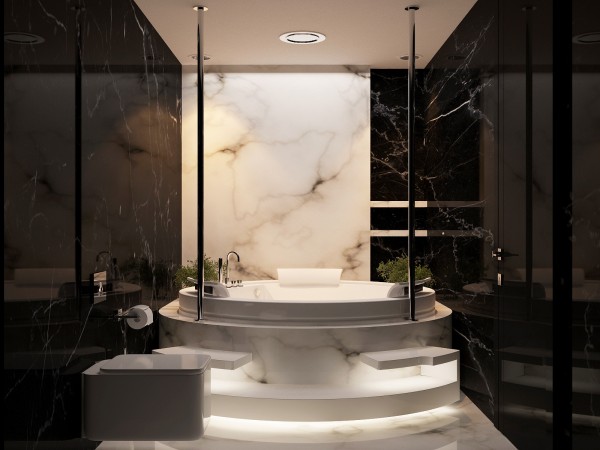 طراحی داخلی مدرن حمام