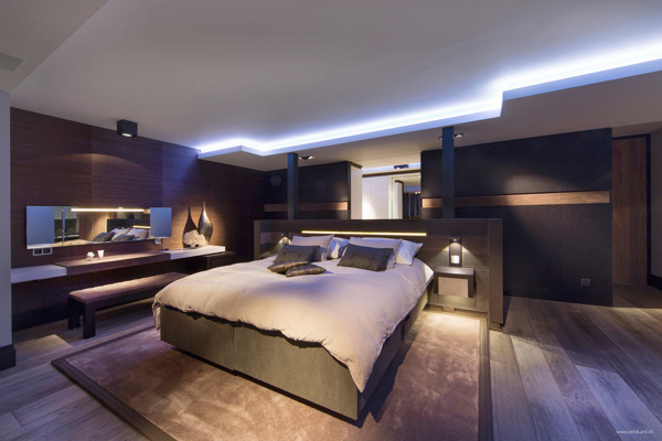 fabulously lit bedroom