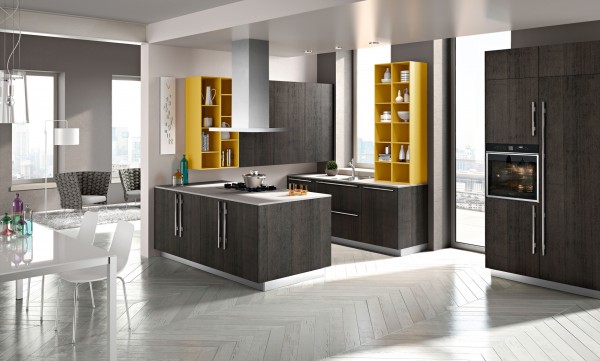 open plan kitchen 600x361 Chia sẻ cách tân trong thiết kế nhà bếp hiện đại theo phong cách Italia