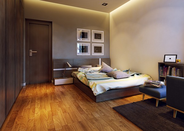 polished wood floors