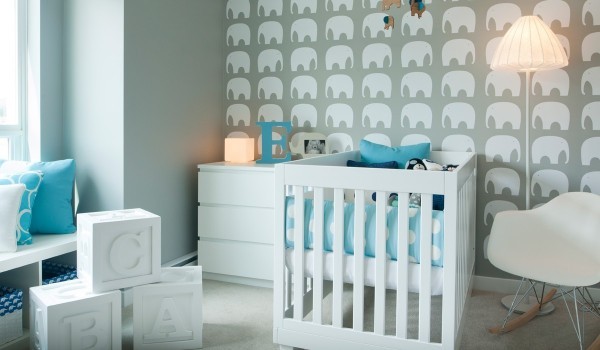 teal nursery design