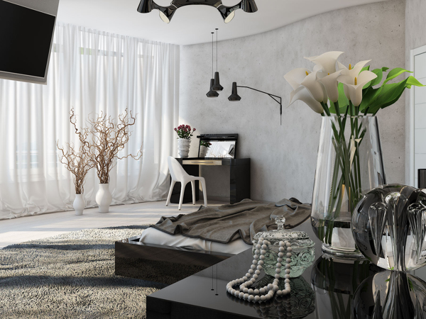 Black gloss bedroom furniture