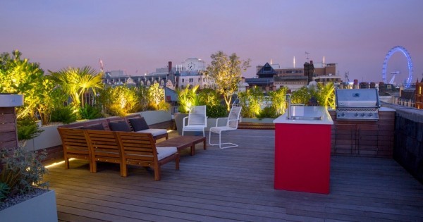 Rooftop garden barbeque