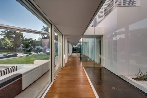 Glass exterior walls