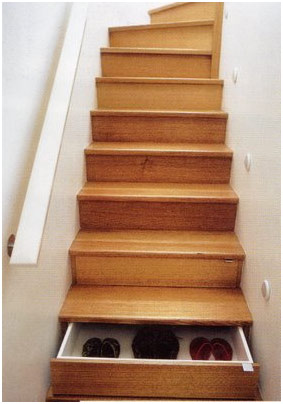 drawer under stairs