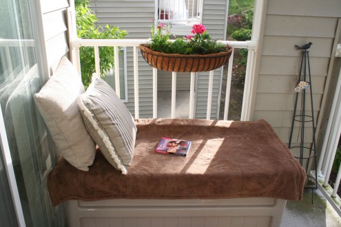 flowers on balcony