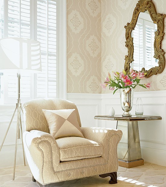 York Wallcoverings Trellis Traditional Wallpaper  Cream  RONA