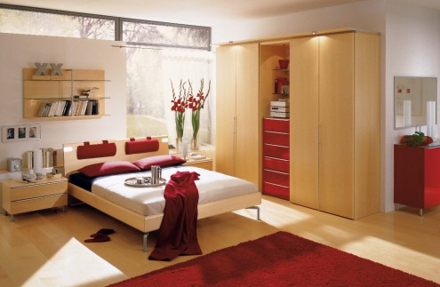 red classy bedroom