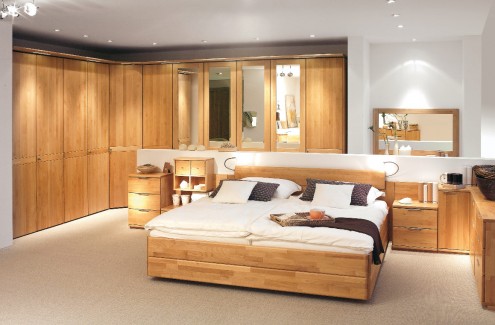 wood finish bedroom