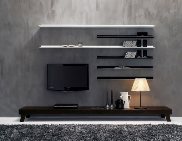 modern living wall units 