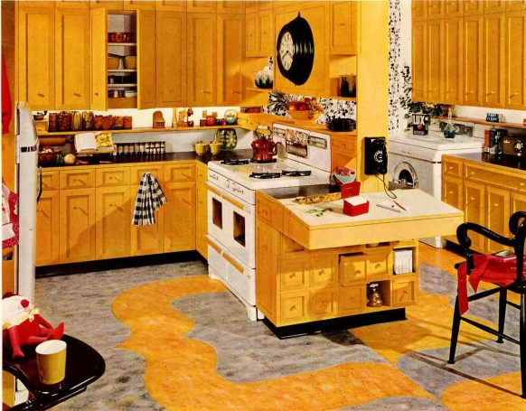 1954 armstrong kitchen yellow