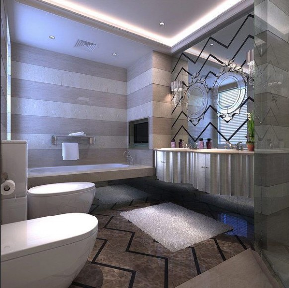 asian style bathroom