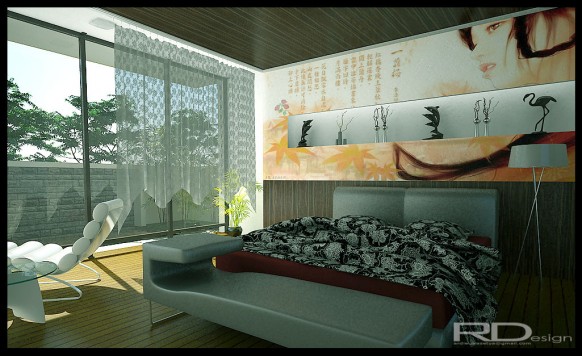 modern chinese bedroom