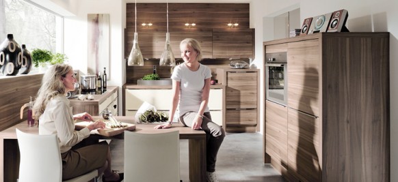 polished wood kitchen