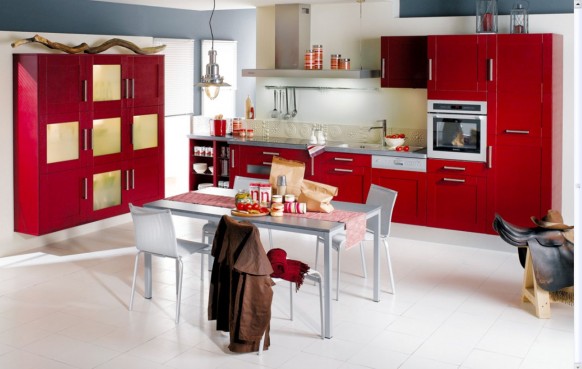 white red kitchen