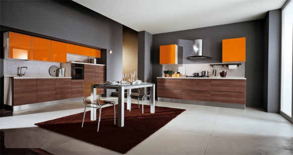 ala cucine orange kitchen