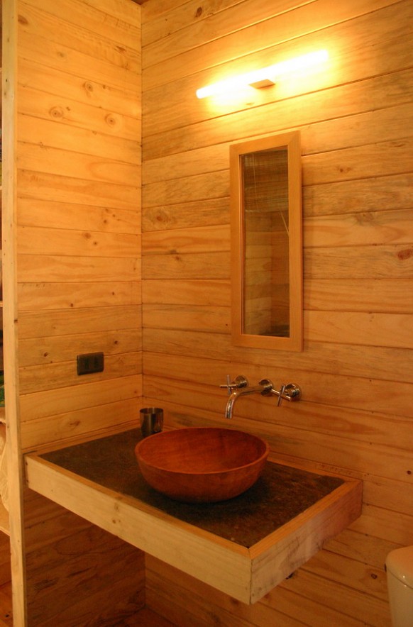 beautiful bathroom in wood